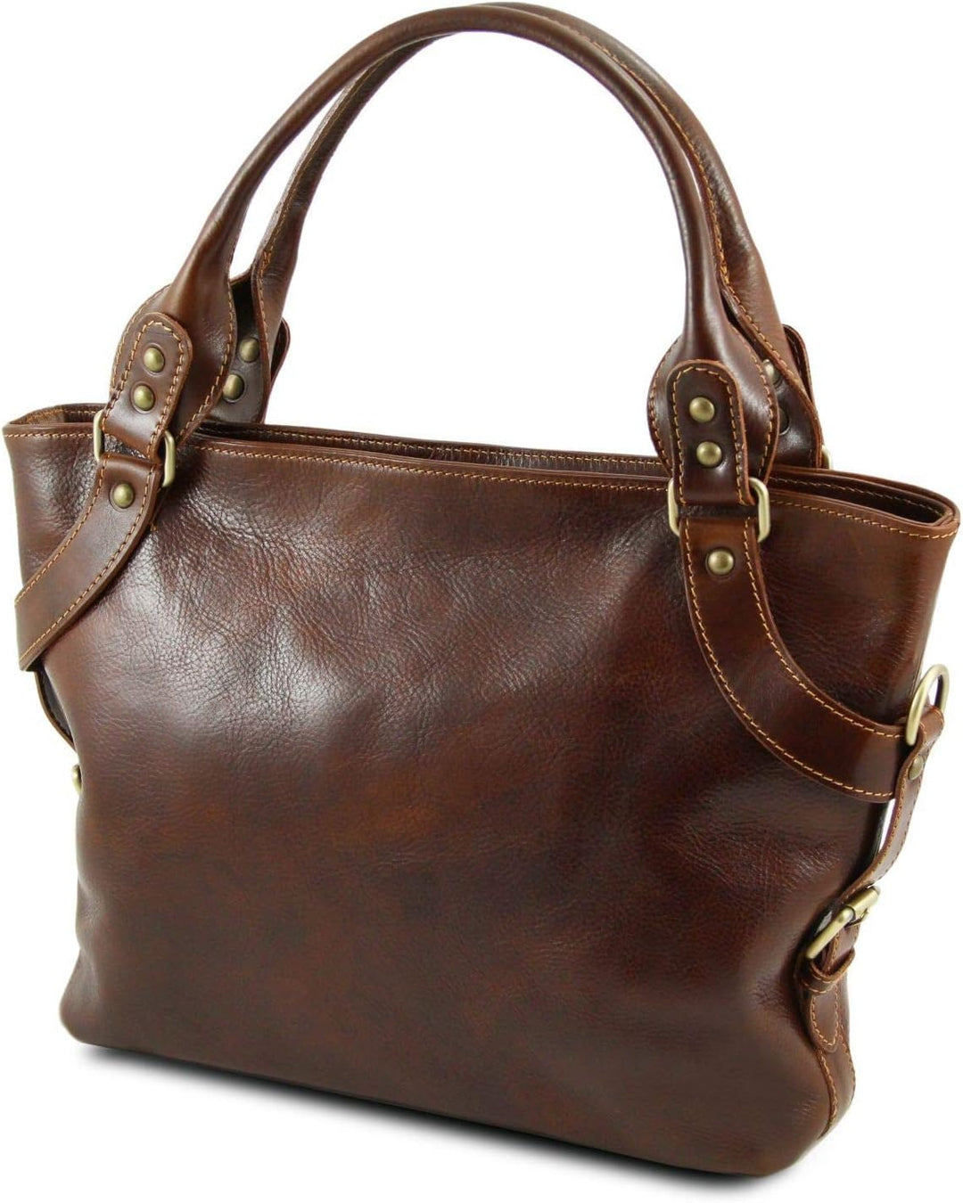 Tuscany Leather Ilenia Henkeltasche aus Leder Braun, Braun