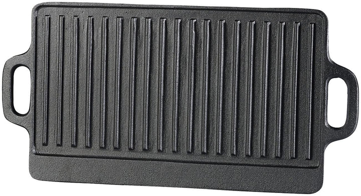 Rosenstein & Söhne Gusseisen Grillplatte: Gusseiserne Wende-Grillplatte für Ofen, Herd und Grill, 40