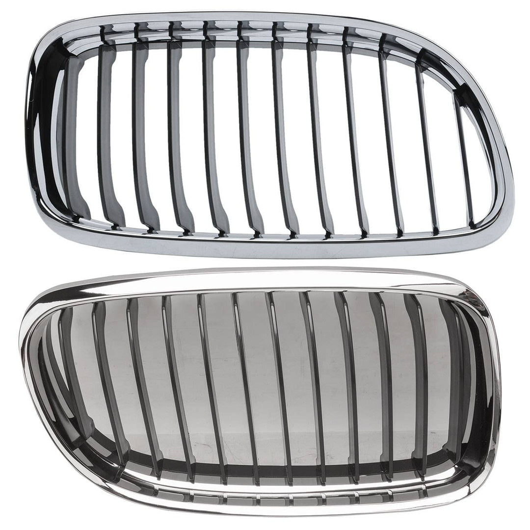 Bapmic Chrom Frontgrill Kühlergrill Kühlergitter Nieren Grill L + R 51137201967+51137201968 Ersatz f