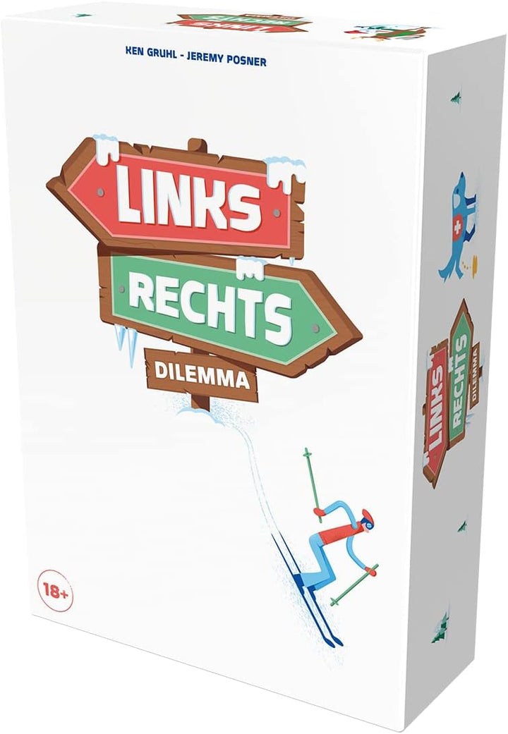 Cojones Production | Links-Rechts-Dilemma | Partyspiel | Kartenspiel | 3-6 Spieler | Ab 18+Jahren |