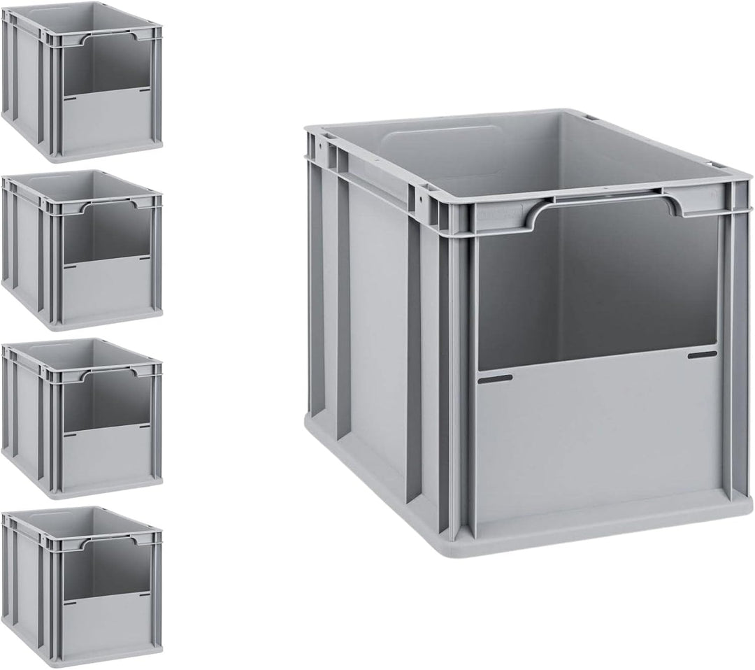 SparSet 5x Eurobox NextGen Insight | HxBxT 32x30x40cm | 30 Liter | Front offen | Eurobehälter, Trans