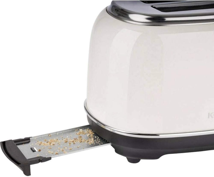 Korona 21666 Toaster | 2 Scheiben | Creme | Röstgrad-Anzeige | Auftauen | Rösten | Aufwärmen | 810 W