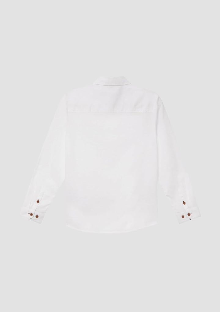 s.Oliver Strukturiertes Hemd mit Kontrastdetails 104-110 0100_weiss, 104-110 0100_weiss