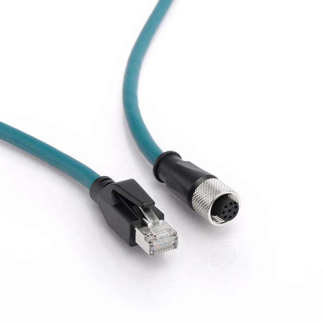 Ethernet-Kabel Cat 7e M12 A-kodierte Buchse 8-polig auf RJ45 gerade geformtes Twisted Paired Kabel p