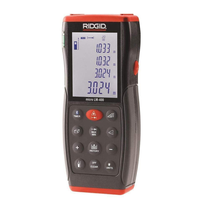 RIDGID 36813 micro LM-400 Fortgeschrittener Laser-Entfernungsmesser, Digitaler Laser-Entfernungsmess