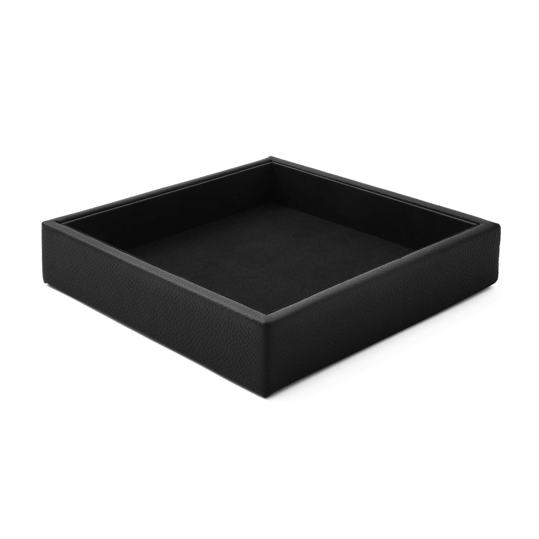 Eglooh - Atena - Taschenleerer aus echtem Leder Schwarz - Schreibtisch-Organizer mit modernem Design