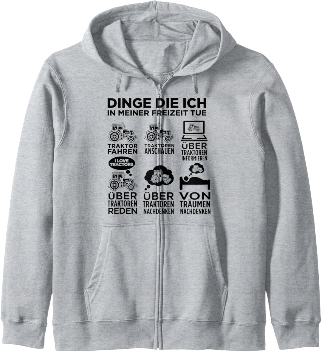 Dinge Die Ich In Meiner Freizeit Tue Traktor Landwirtschaft Kapuzenjacke