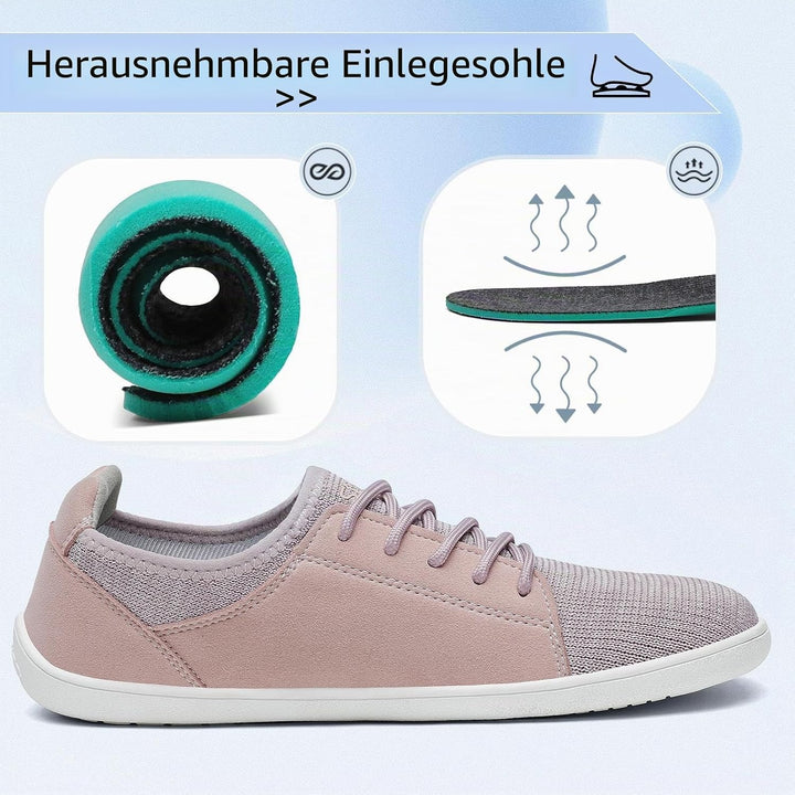 SAGUARO Unisex Barfussschuhe Free Walker Luck III-Knit Breiter Zehenbox Outdoor Walkingschuhe,Gr.36-