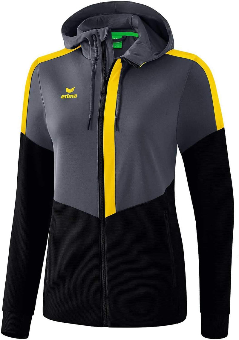 Erima Damen Squad Trainings Jacke 34 slate grey/schwarz/gelb, 34 slate grey/schwarz/gelb