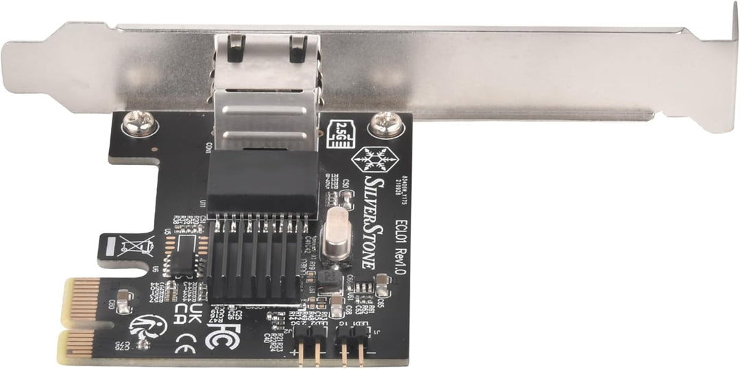 SilverStone Technology SST-ECL01 - RJ45-PCIe-Netzwerkschnittstellenkarte für 2, 5 Gbps