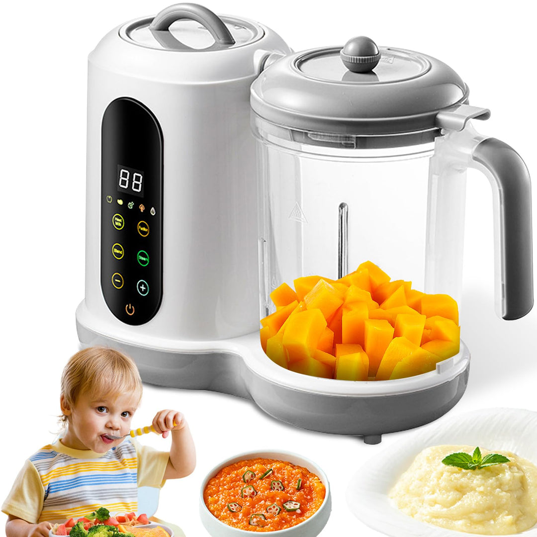 Babynahrungszubereiter - Multifunktionaler Babybrei Zubereiter, Baby Food Maker mit Dampfgarer und M