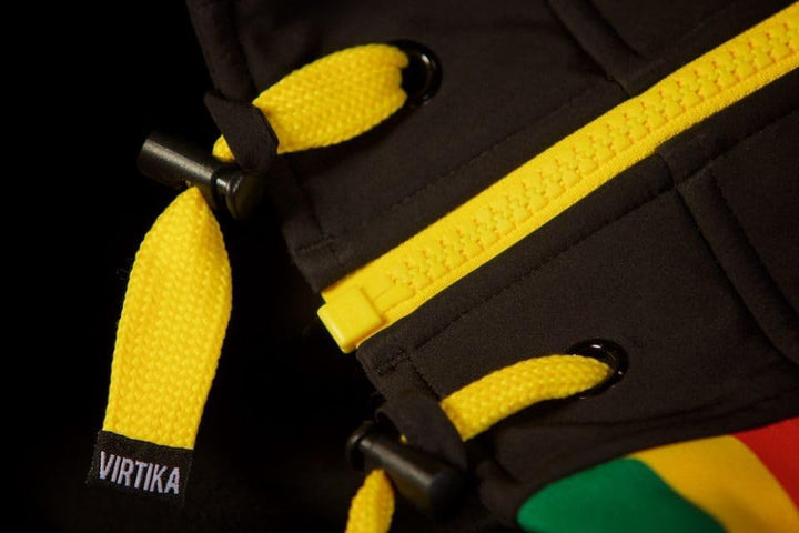 VIRTIKA Herren 10k Wasserdicht Softshell Hoodie Haunted S Schwarz, S Schwarz