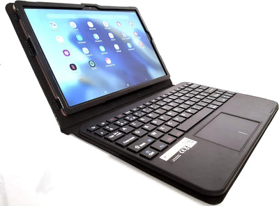 SonnyGoldTech MQ21 für Galaxy Tab A8 10.5 - FRANZÖSISCHES Layout - Bluetooth Tastatur Tasche mit Mul