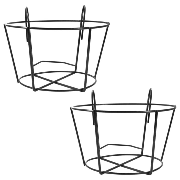 HEMOTON 2 Stücke Blumentopf Halterung Metall Blumentopfhalter Geländer Pflanzgefässe Balkongeländer