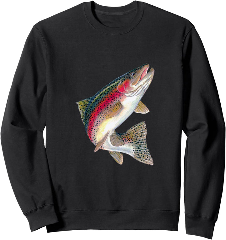 Forelle Angel Geschenk Pullover für Angler Regenbogenforelle Sweatshirt