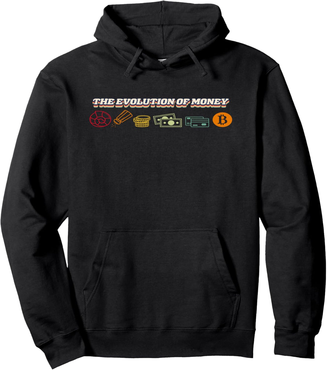 The Evolution of Money I Bitcoin Crypto Cryptocurrency Pullover Hoodie