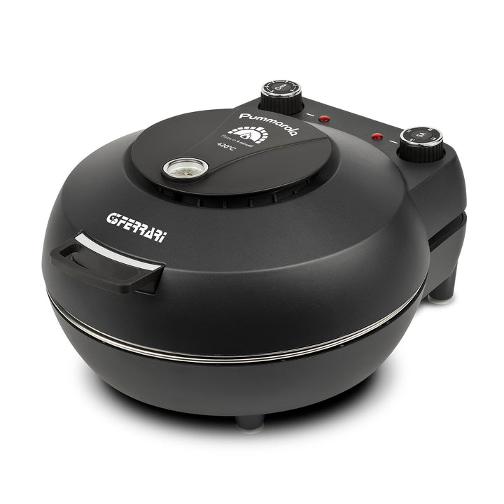 G3 Ferrari G10199 Pizzaofen "Pummarola", bis zu 420 °C, 1200W, 2 feuerfeste Steinplatten, Kühle Auss
