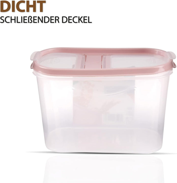 Vorratsdosen mit Deckel (3er Set - Mix) 1,4 Liter, Luftdicht Schüttdose BPA frei lebensmittelecht, V