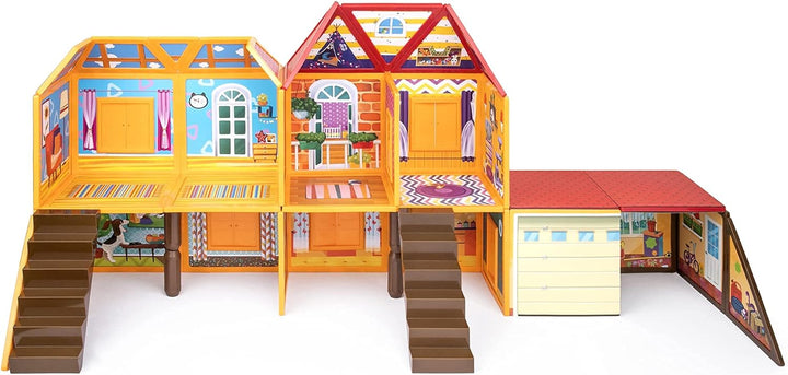Playmags Magnetisches Bauspielzeug, Spielhaus-Bauset, 48 Magnetfliesen, Spielen und Bauen Sie kleine