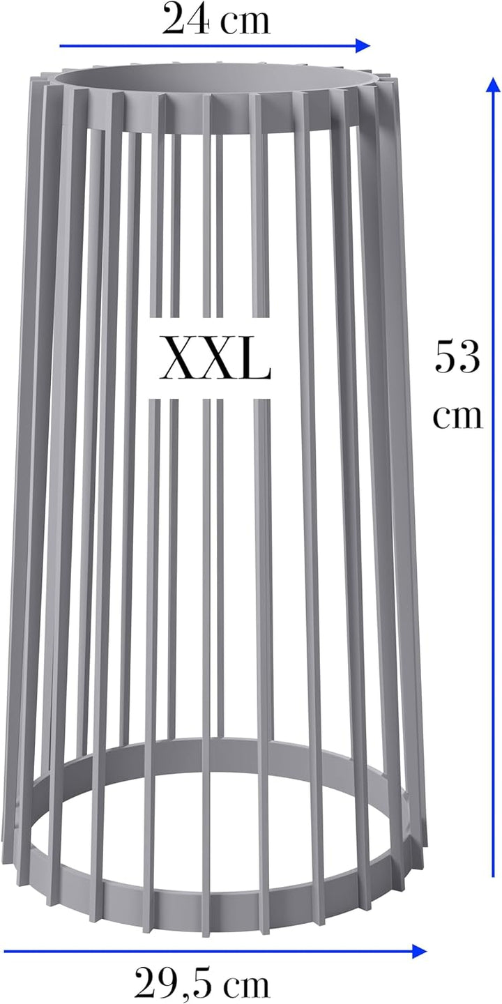 MELTOM Gartentisch XXL – Platin – Runder Robuster Kunststoff (Plastik) – Beistelltisch für Balkon, T