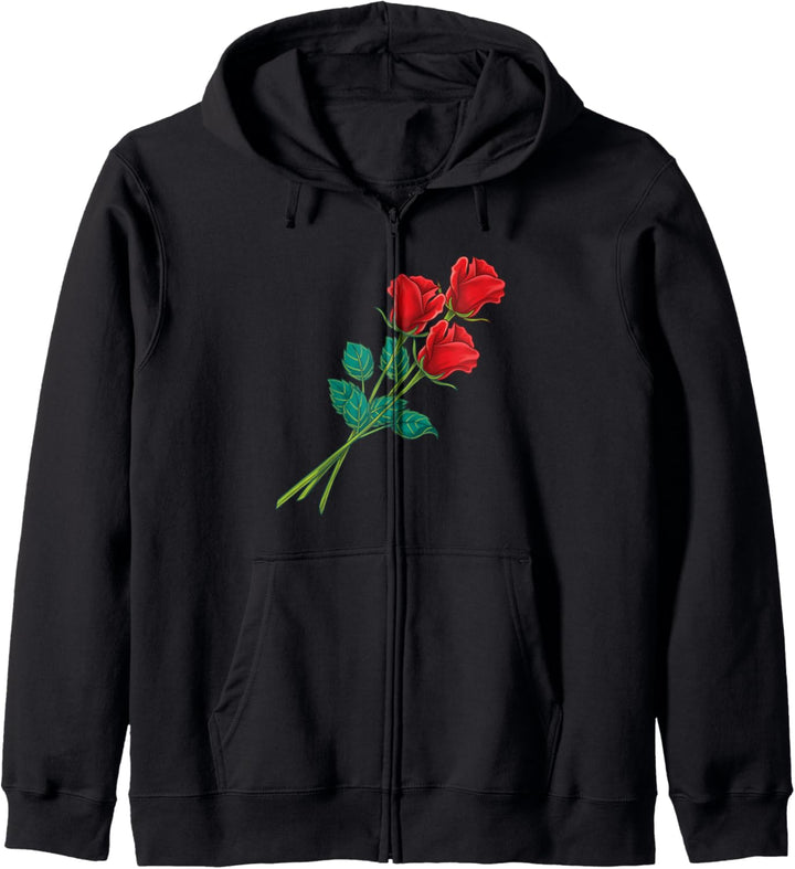 Lange Stiel Rote Rosen Muttertag Floral Anniversary Kapuzenjacke