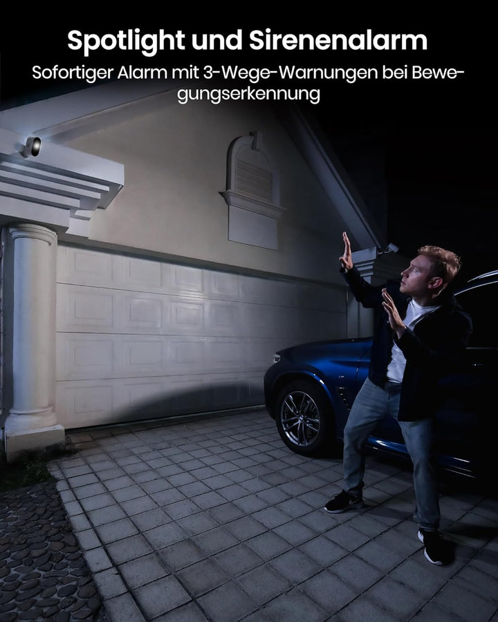 AOSU 2K HD Überwachungskamera, Fügen Sie Kameras speziell für HomeBase hinzu (Funktioniert nicht ohn