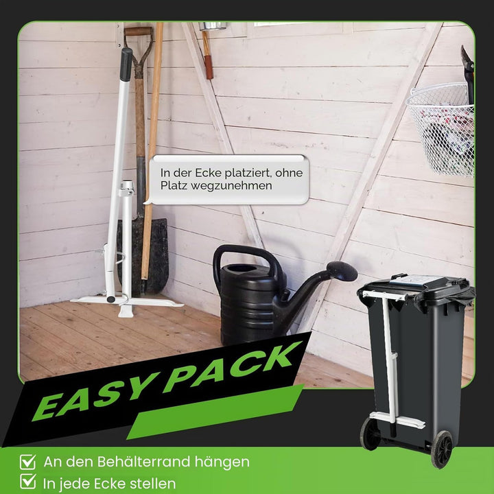 NEWTRY Müllpresse Müllverdichter für 120L-240L Rollcontainer, Abfallzerkleinerer Recycling-Handwerkz
