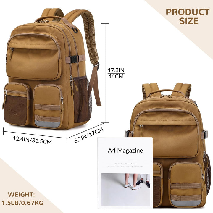 Lohol Big School Backpack College Büchertasche für Teenager Studenten, Multi Pockets Wasserdicht Cas