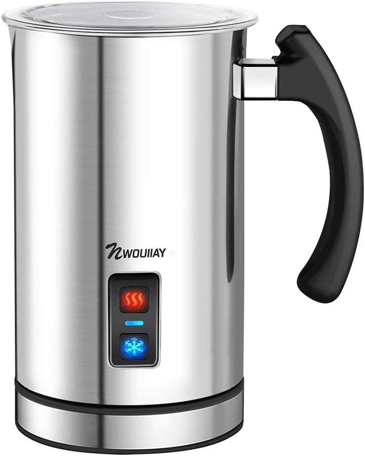 NWOUIIAY Milchaufschäumer Elektrisch 500W Edelstah Automatischer Milchschäumer 240ml Für heissen und