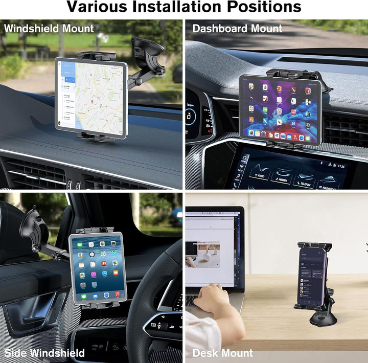 OHLPRO Tablet Autohalterung-Universelle 360° Drehbare Tablet Halterung Auto Vorne, Tablethalterungen