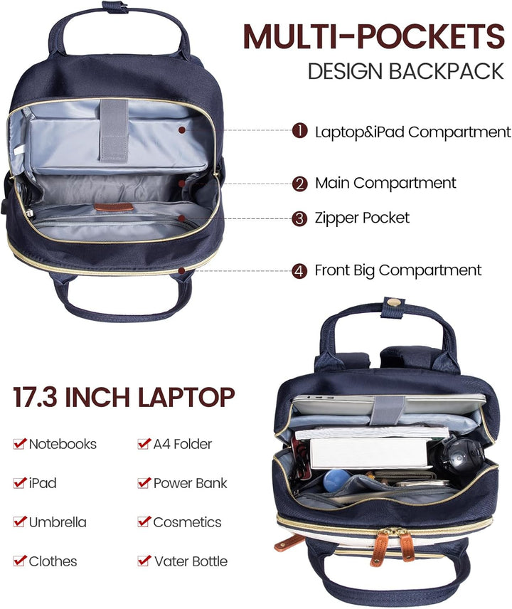 LOVEVOOK Rucksack Damen Laptop Rucksack 15.6 Zoll Schulrucksack Mädchen Teenager Wasserdicht Schulta