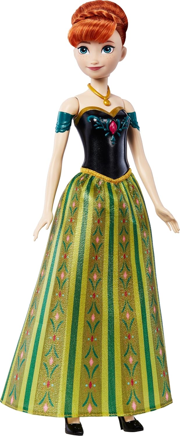 DISNEY Die Eiskönigin Singende Anna-Puppe - 30-sekündiger Song-Ausschnitt, klassisches Schlossoutfit