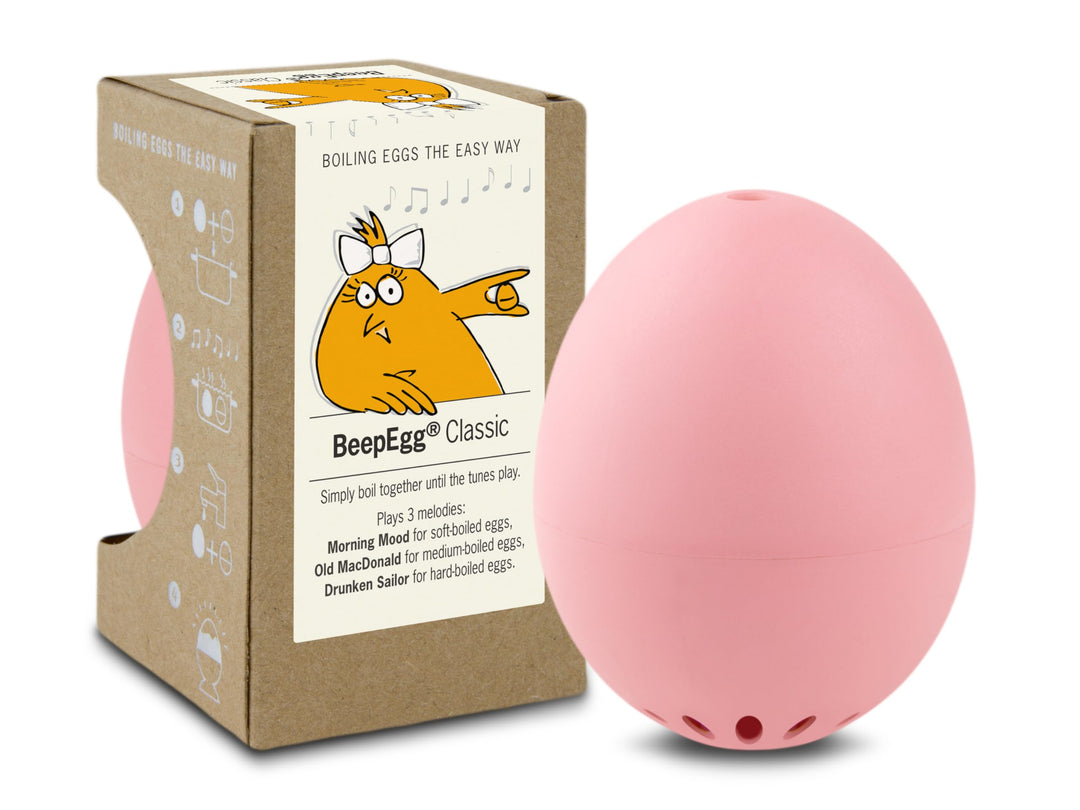 PiepEi Classic Rosé - Singende Eieruhr zum Mitkochen - Eierkocher für 3 Härtegrade - Piep Ei mit 3 M
