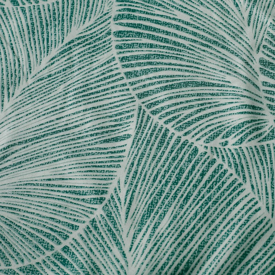 Jemiipee Blumen Bettwäsche-Set mit Tropische Palmblätter Muster, 1 x Bettbezug 200x220 cm mit 2 x Ki