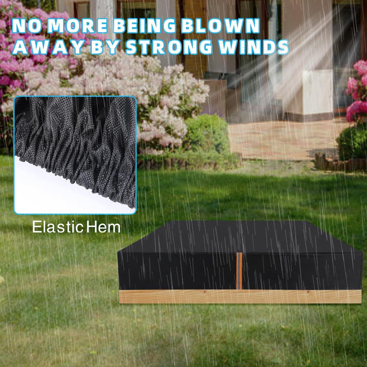 Sandkasten Abdeckplane 125 * 125 * 20cm Sandkasten Abdeckung Plane Sandkastenplane Abdeckung für San