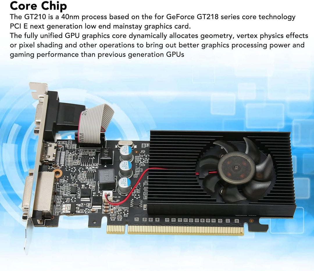 Bewinner Gaming-Grafikkarte, 1 GB DDR3 64-Bit-Grafikkarte, 589 MHz 1000 MHz 2560 X 1600 Grafikkarte,