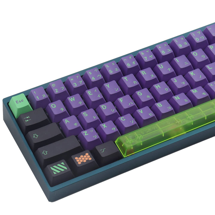 PBT Keycaps 135 Keys Japanese Mecha Keycap Set Cherry Profile Dye Sublimation Keycaps with 7U Clear