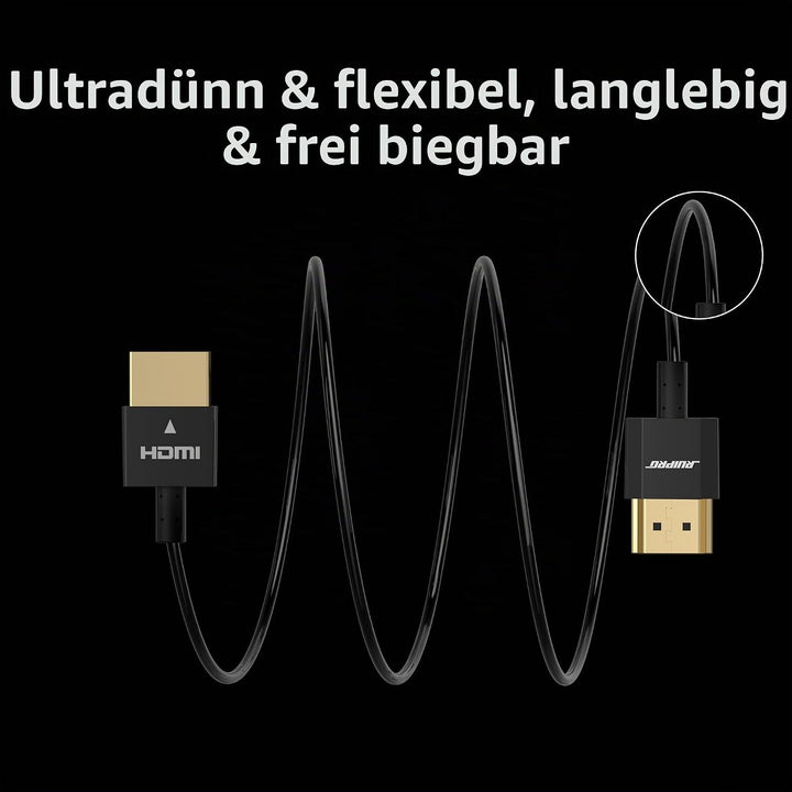 RUIPRO Zertifiziertes kurzes HDMI-Kabel, ultradünnes 8K HDMI 2.1-Kabel, 91 cm, 2 Stück, Ultra High S