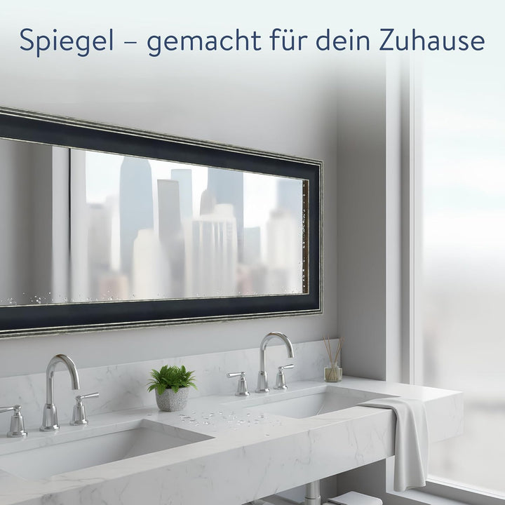 WANDStyle Spiegel Barock und Antik Stil I Aussenmass ca. 40 x 100 cm I Farbe Schwarz I schwarzer Wan