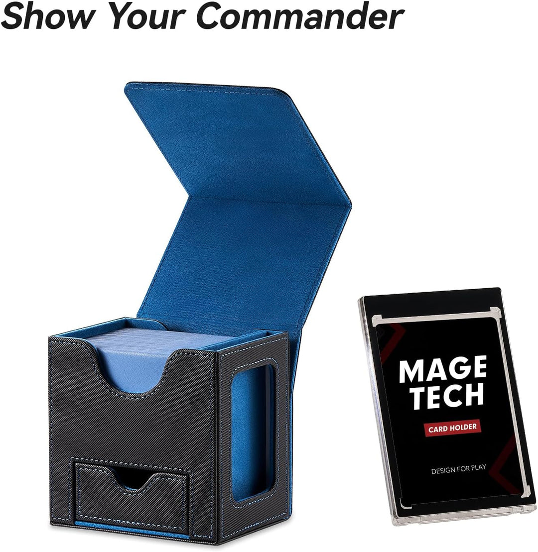 Commander Deckbox für MTG - Patentiertes Design, Commander Display, passt für 100 doppelt eingehüllt