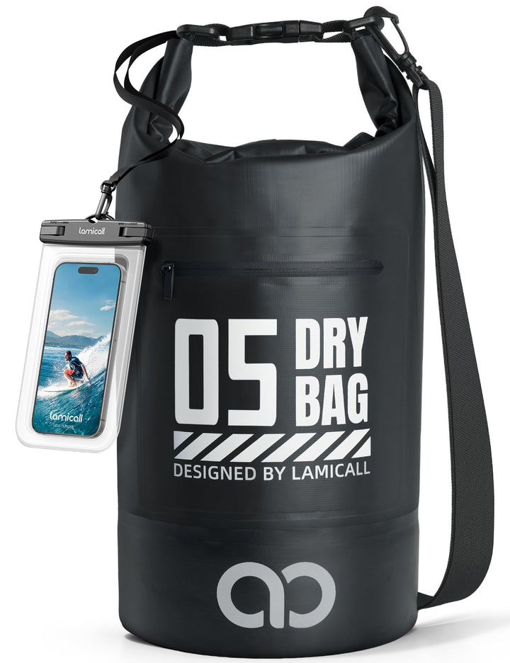 Lamicall Dry Bag, wasserdichte Tasche Beutel, Wasserfester Rucksack Drybag | [Robust &amp; Kratzfest] 5L