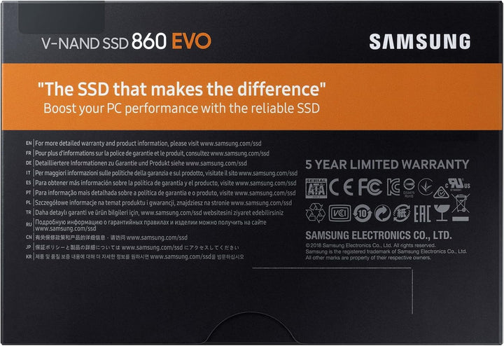 Samsung MZ-76E500B/EU 860 EVO 500 GB SATA 2,5" Interne SSD Schwarz, 500 GB