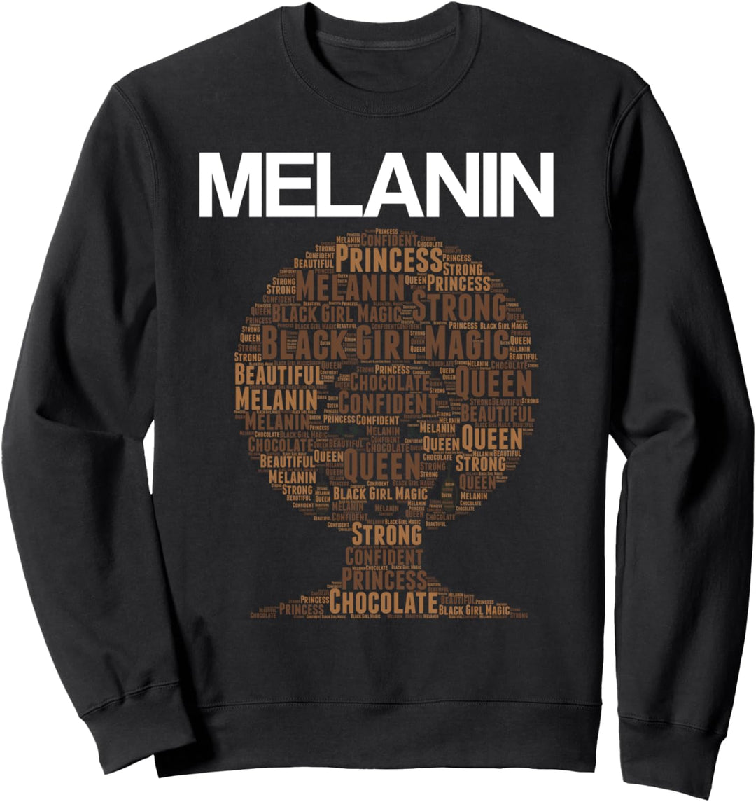 Oheneba: Melanin Black Pride Afrocentric Afro Queen Sweatshirt