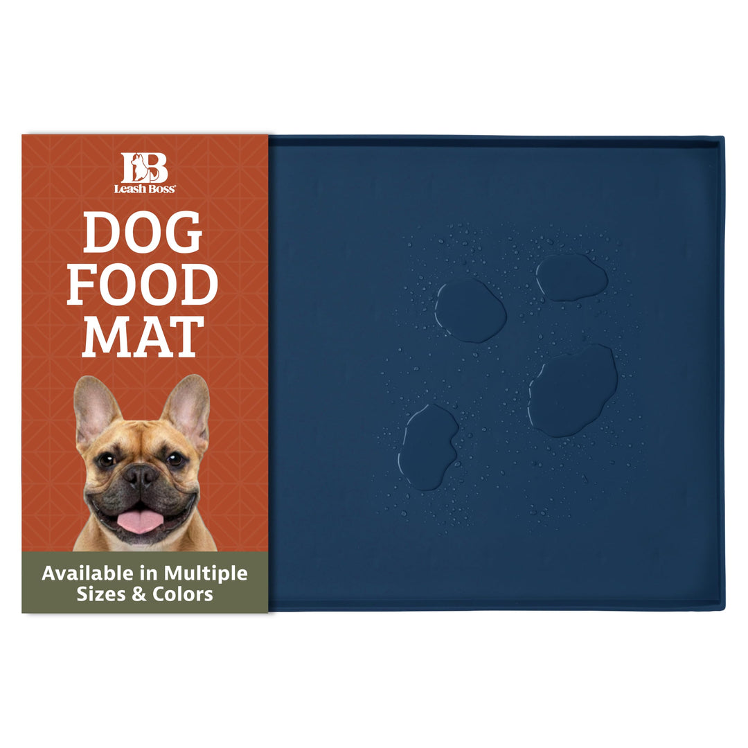Leashboss Hundefuttermatten für Futter- und Wassernäpfe, Dicke, wasserdichte Silikon-Füttermatte für