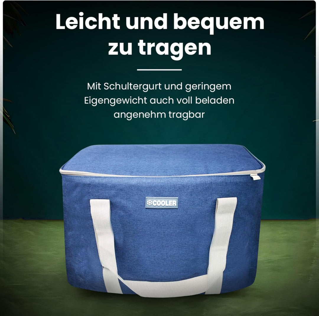 ToCi Kühltasche 36 Liter Isoliertasche Thermotasche Picknicktasche für Picknick Camping Urlaub Wande