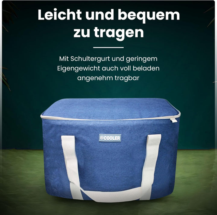 ToCi Kühltasche 36 Liter Isoliertasche Thermotasche Picknicktasche für Picknick Camping Urlaub Wande