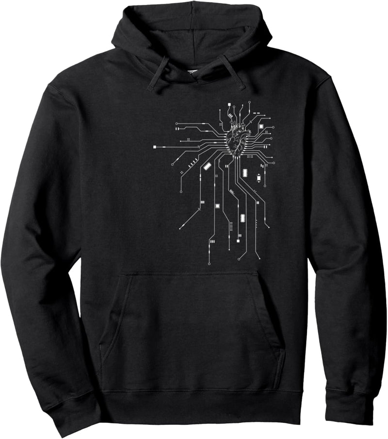 Anatomisches Herz CPU Prozessor Platine Anatomisch Computer Pullover Hoodie