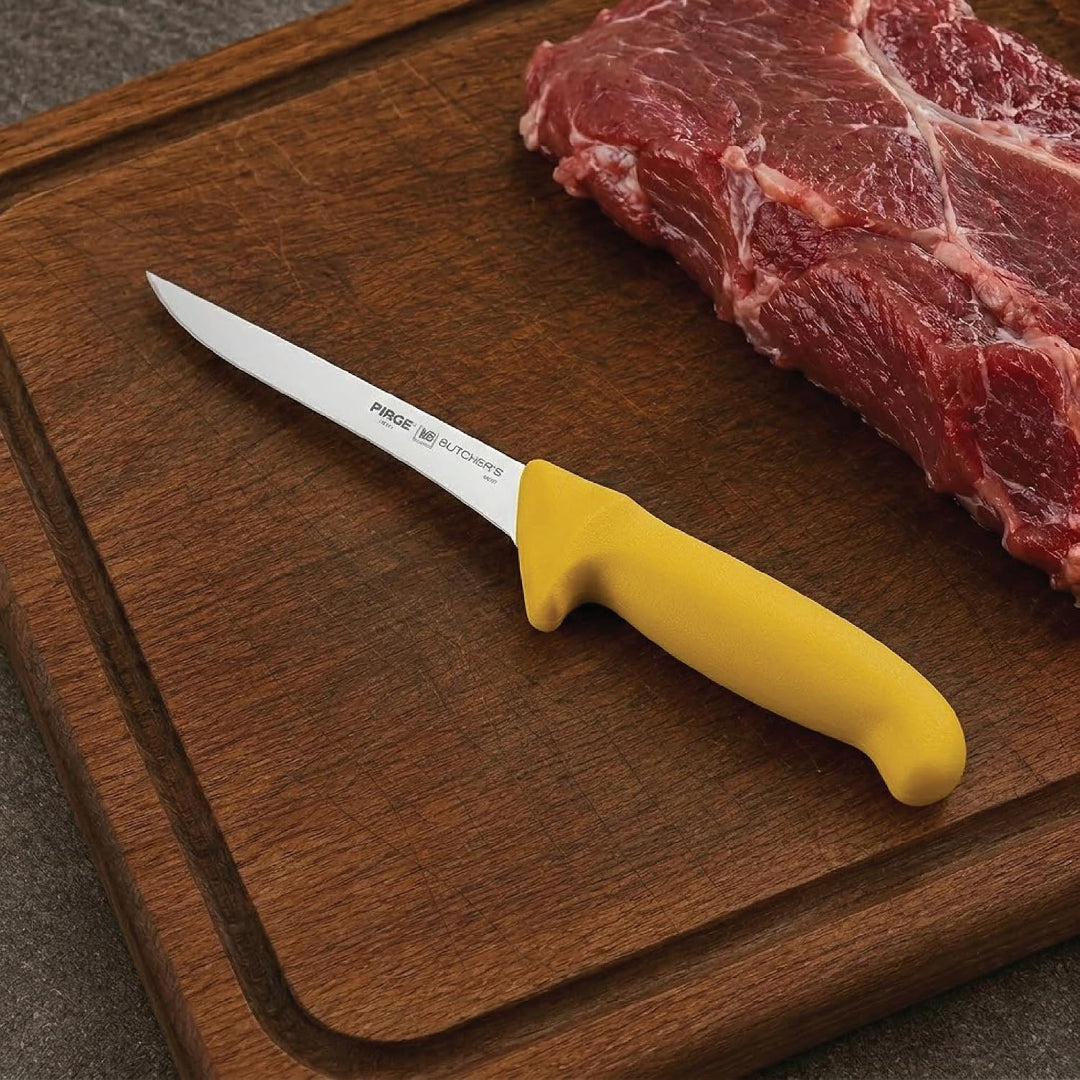 Pirge Butcher's Made in Germany Profi Ausbeinmesser Gelb 12 cm - Metzgermesser - Fleischermesser - S