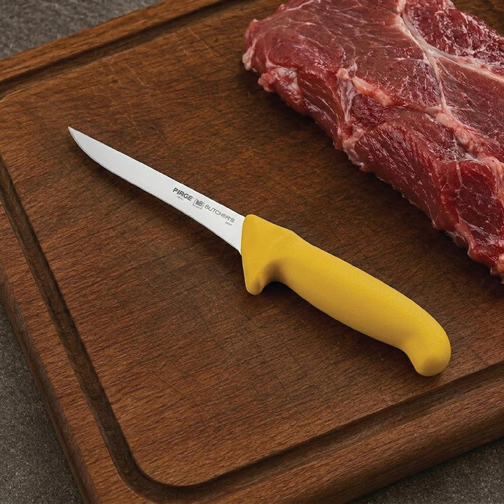 Pirge Butcher's Made in Germany Profi Ausbeinmesser Gelb 12 cm - Metzgermesser - Fleischermesser - S