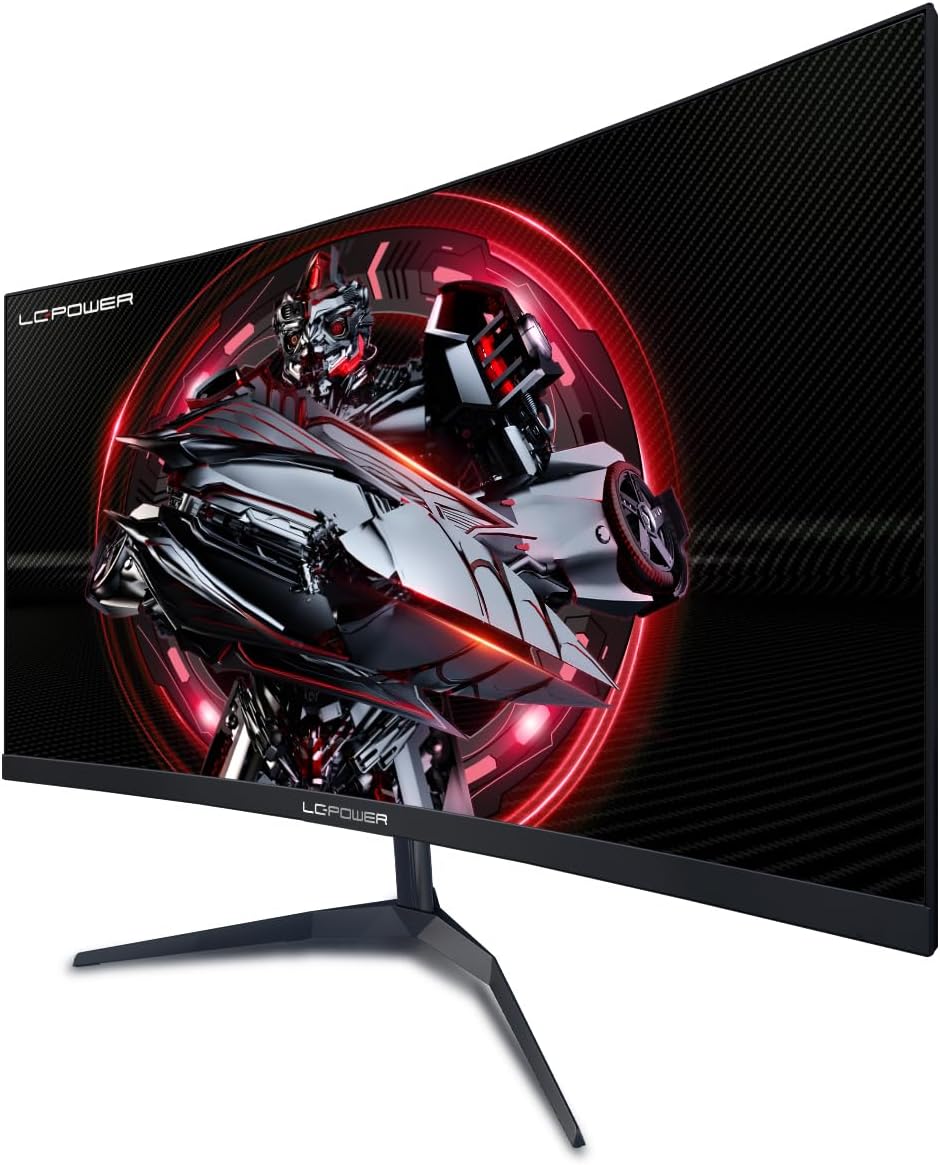 LC-POWER 24 Zoll FHD Gaming Monitor 165Hz 1920x1080, 1500R, FreeSync, HDR Ready, DP&amp;HDMI,1ms, LC-M24